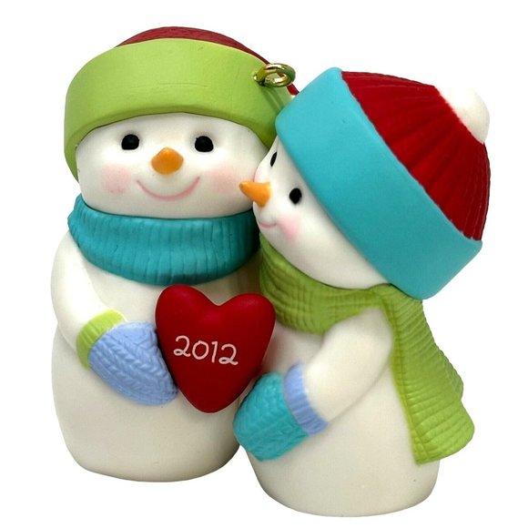 Hallmark Keepsake Ornament Snow in Love Personalize Stickers Snowmen 2012 - Picture 6 of 11